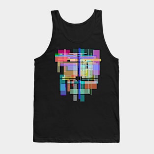 Color Pattern Abstract Tank Top